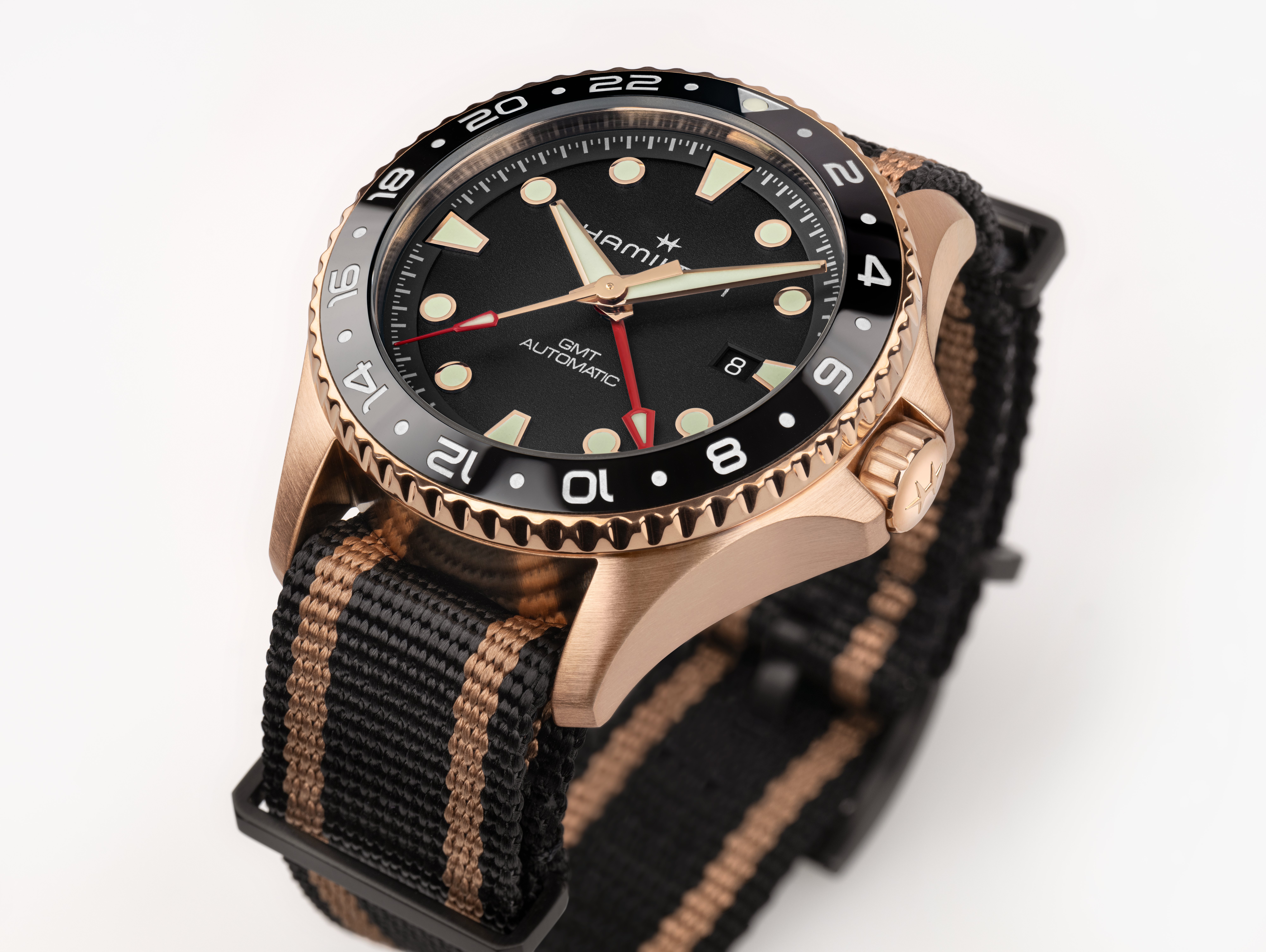 Hamilton Khaki Navy Scuba Automatic GMT 43mm Bronze – Bild 2