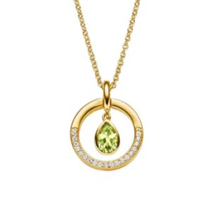 Viventy Anhänger mit Kette mit Peridot & 19 Zirkonia