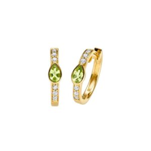 Viventy Creolen mit Peridot & 12 Zirkonia