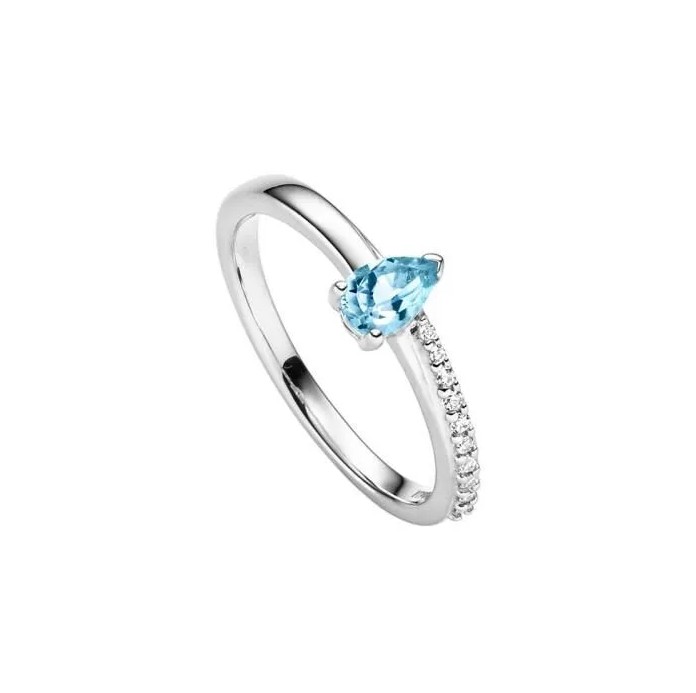 Viventy Ring mit Blautopas (beh.) & 10 Zirkonia