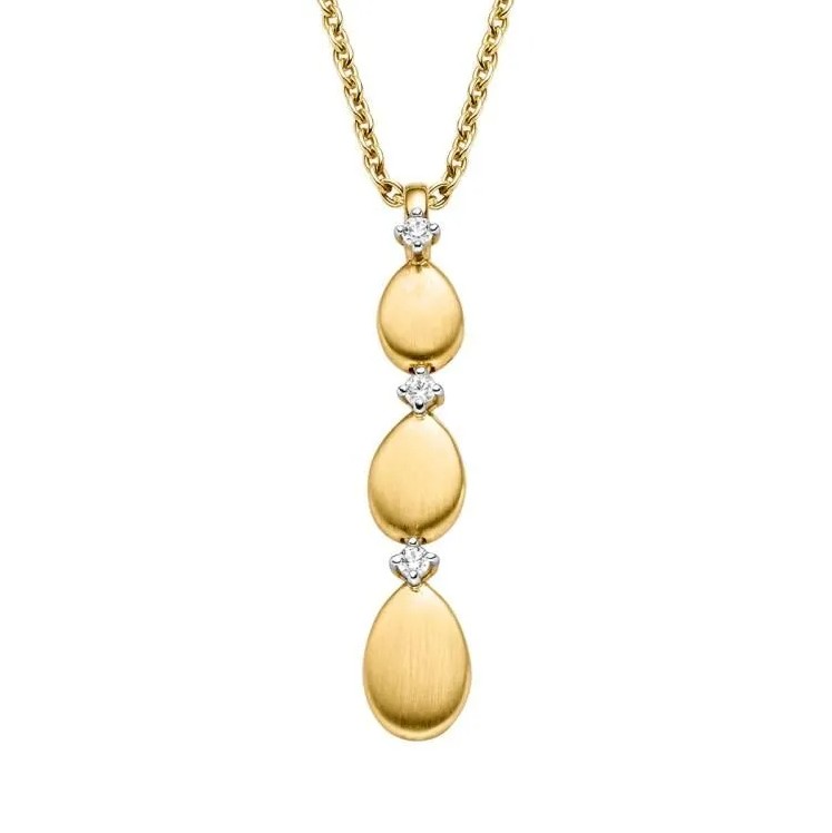 Viventy Anhänger mit Kette mit 3 Zirkonia