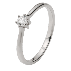 Solitärring mit 6er Krappe (Verlobungsring) - individuell gefertigt