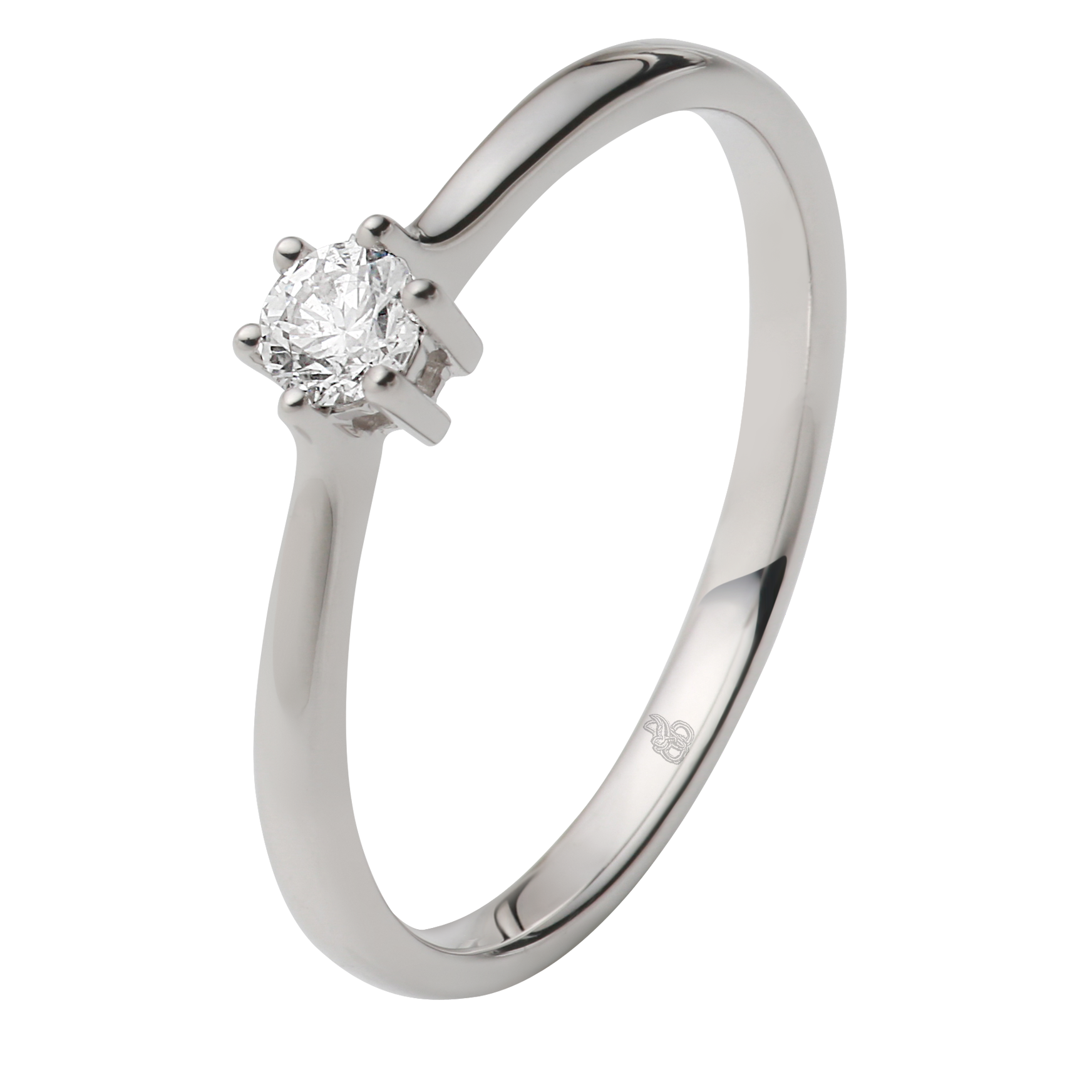 Solitärring mit 6er Krappe (Verlobungsring) - individuell gefertigt