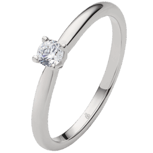 Solitärring mit 4er Krappe (Verlobungsring) - individuell gefertigt