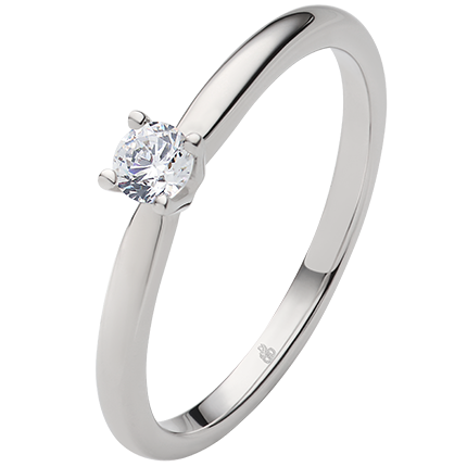 Solitärring mit 4er Krappe (Verlobungsring) - individuell gefertigt